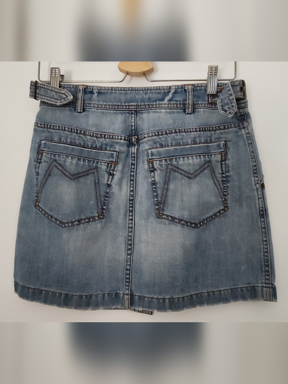 Marc Jacobs Light Blue Denim Button-Front Mini Skirt - Picture 4 of 5